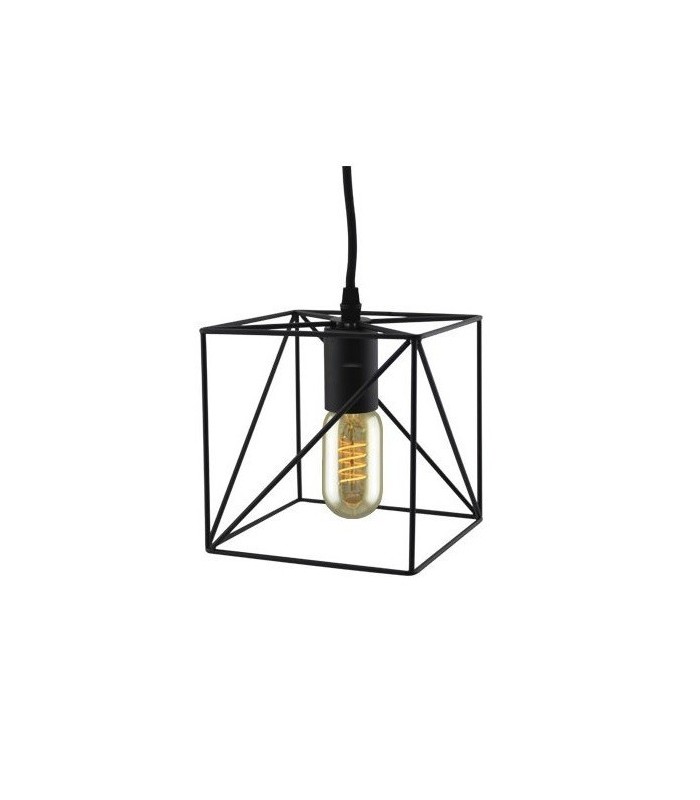 Lampara Colgante Hub E27 1M Negro