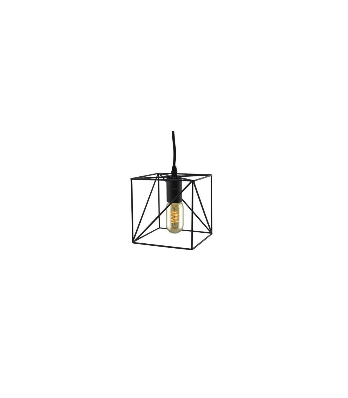 Lampara Colgante Hub E27 1M Negro