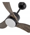 Ventilador de Techo BEMBEZAR Negro DC 24W 2424Lm 3 Aspas Roble CCT