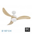 Ventilador de Techo BEMBEZAR Blanco DC 24W 2424Lm 3 Aspas Haya CCT