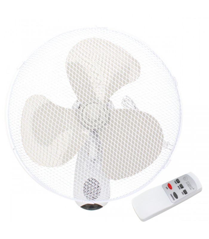 Ventilador De Pared Sautar 45W 43cm Blanco + Mando