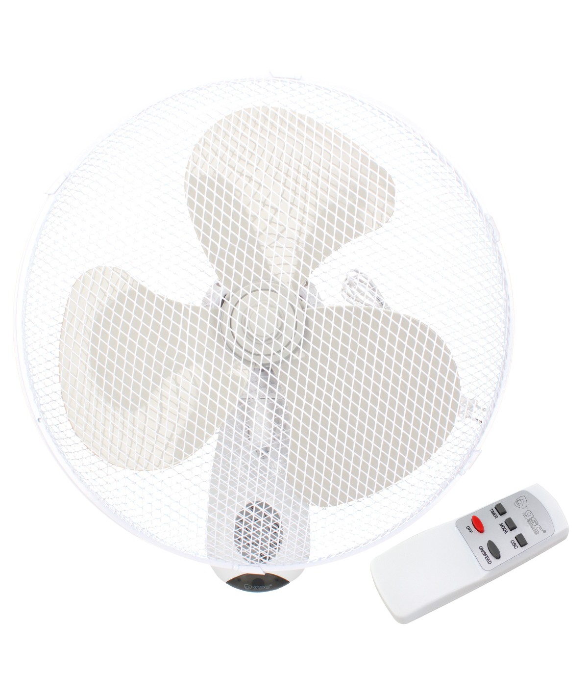 Ventilador De Pared Sautar 45W 43cm Blanco + Mando