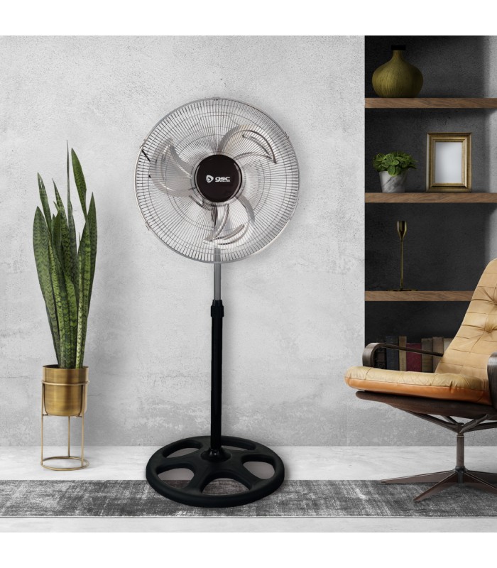Ventilador De Pie Metálico Sandi 70W 50cm Negro/Cromo