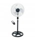 Ventilador De Pie Metálico Lumbo 70W 50cm Negro/Cromo + Mando