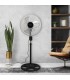 Ventilador De Pie Metálico Lumbo 70W 50cm Negro/Cromo + Mando