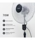 Ventilador De Pie Metálico Lumbo 70W 50cm Negro/Cromo + Mando