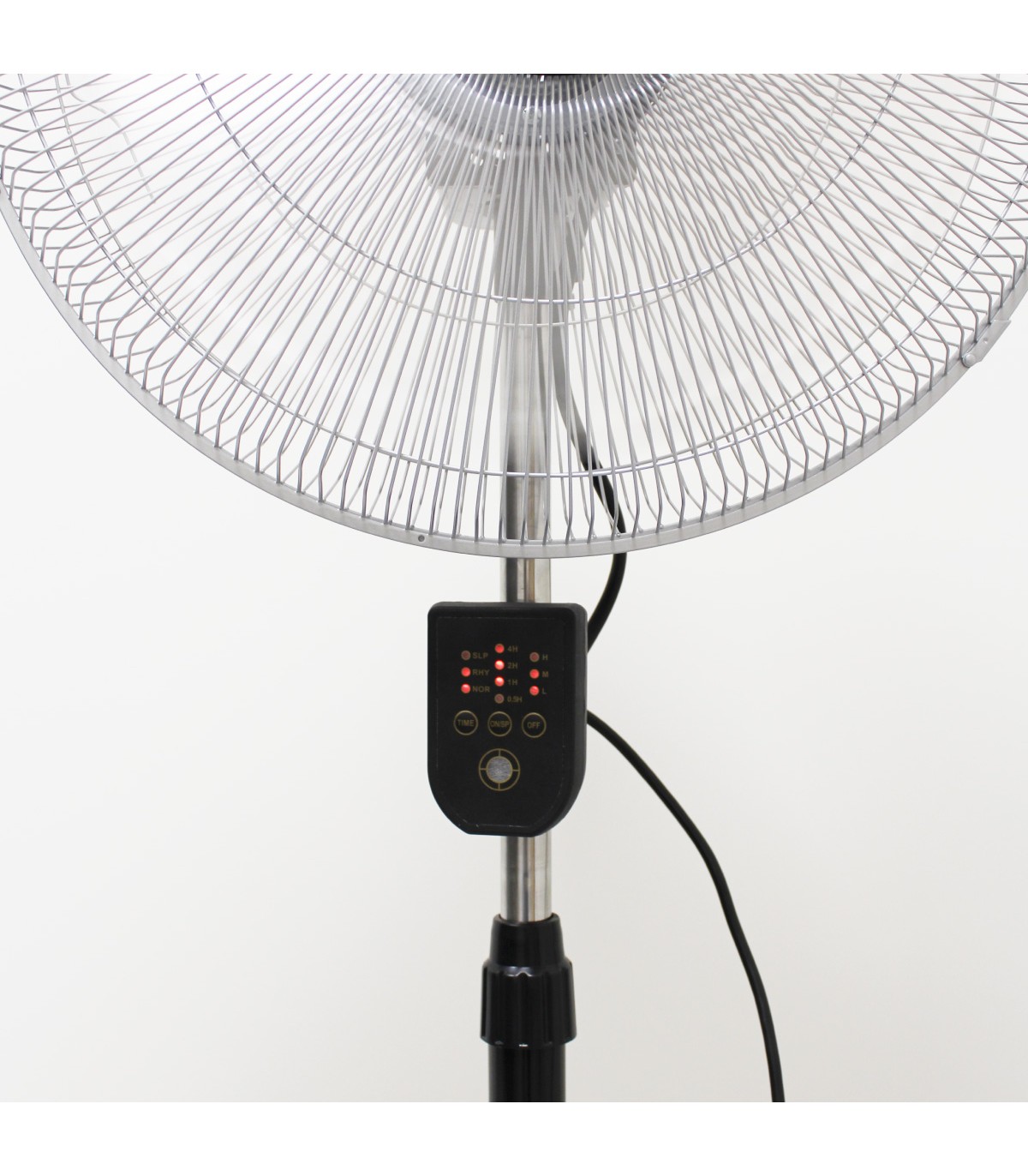 Ventilador De Pie Metálico Lumbo 70W 50cm Negro/Cromo + Mando