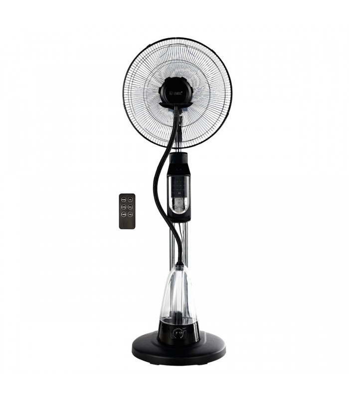 Ventilador Vaporizador De Pie Hukam 70W 40cm Negro + Mando