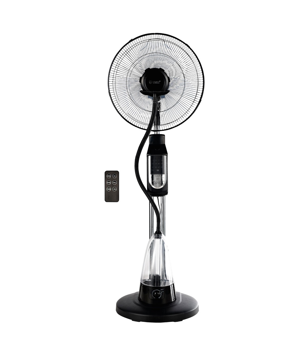 Ventilador Vaporizador De Pie Hukam 70W 40cm Negro + Mando