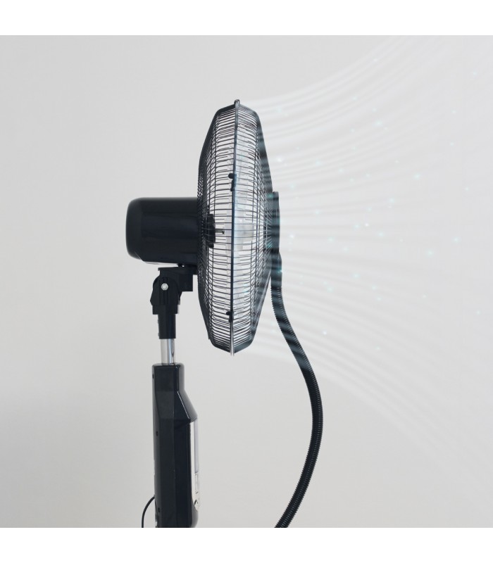 Ventilador Vaporizador De Pie Hukam 70W 40cm Negro + Mando