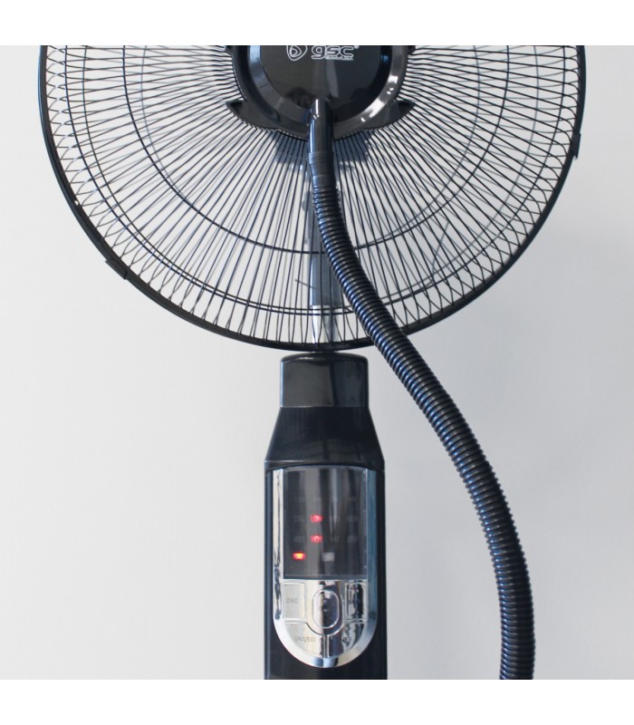 Ventilador Vaporizador De Pie Hukam 70W 40cm Negro + Mando