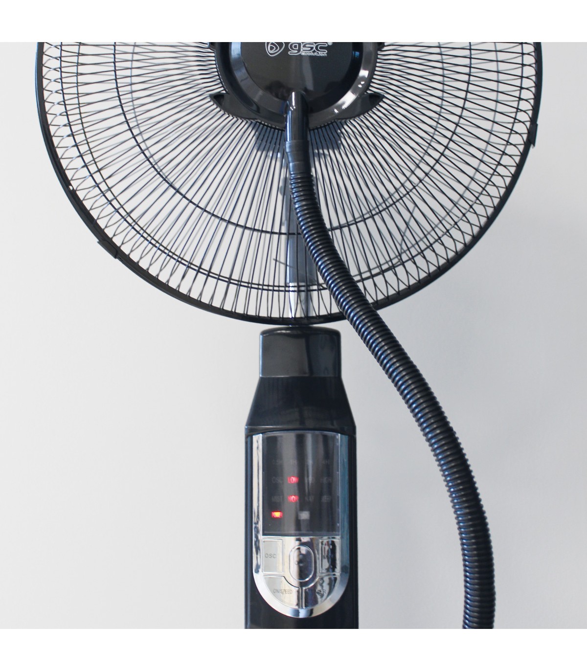 Ventilador Vaporizador De Pie Hukam 70W 40cm Negro + Mando