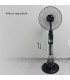 Ventilador Vaporizador De Pie Hukam 70W 40cm Negro + Mando