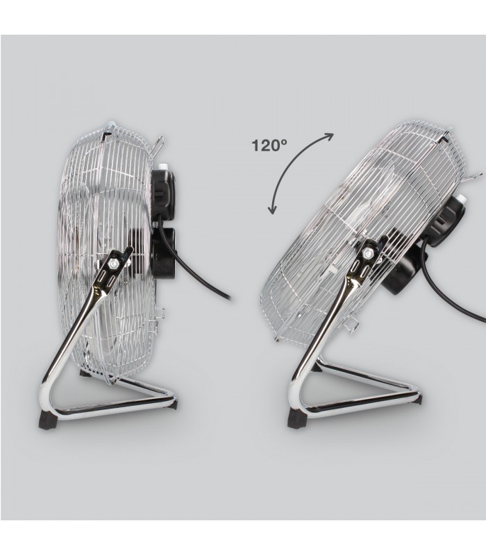 Ventilador Metálico De Suelo Gumba 70W 40cm Cromo