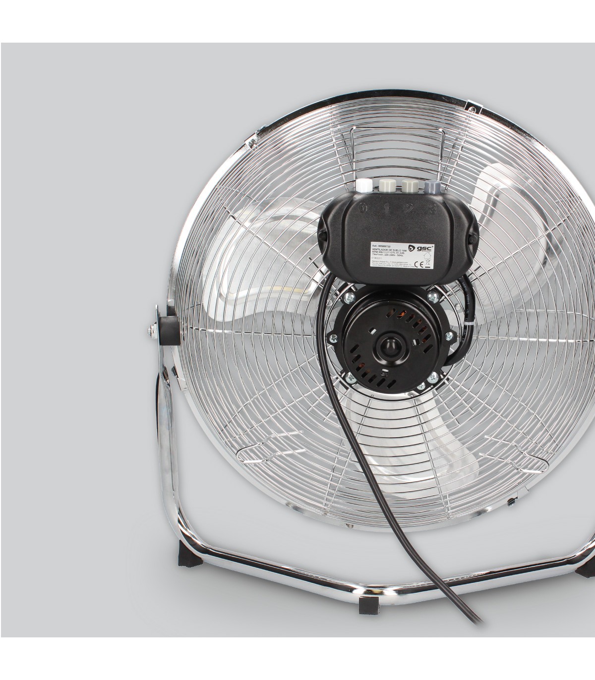 Ventilador Metálico De Suelo Gumba 70W 40cm Cromo