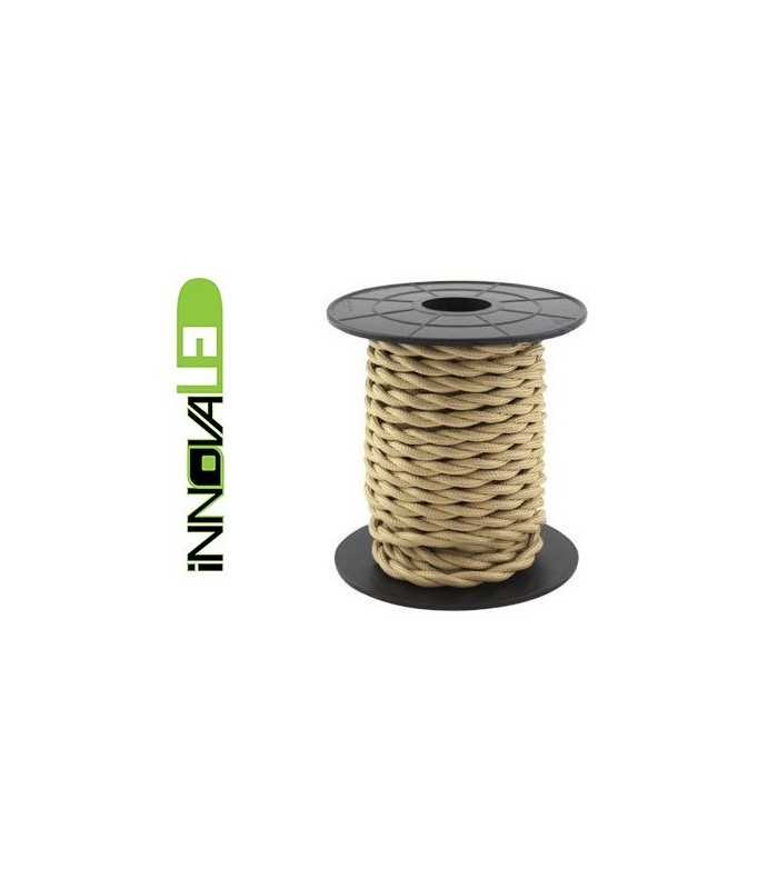 Cable Textil Trenzado Beige 2x0.75mm - Metro
