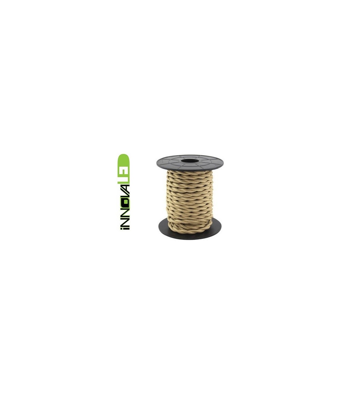Cable Textil Trenzado Beige 2x0.75mm - Metro