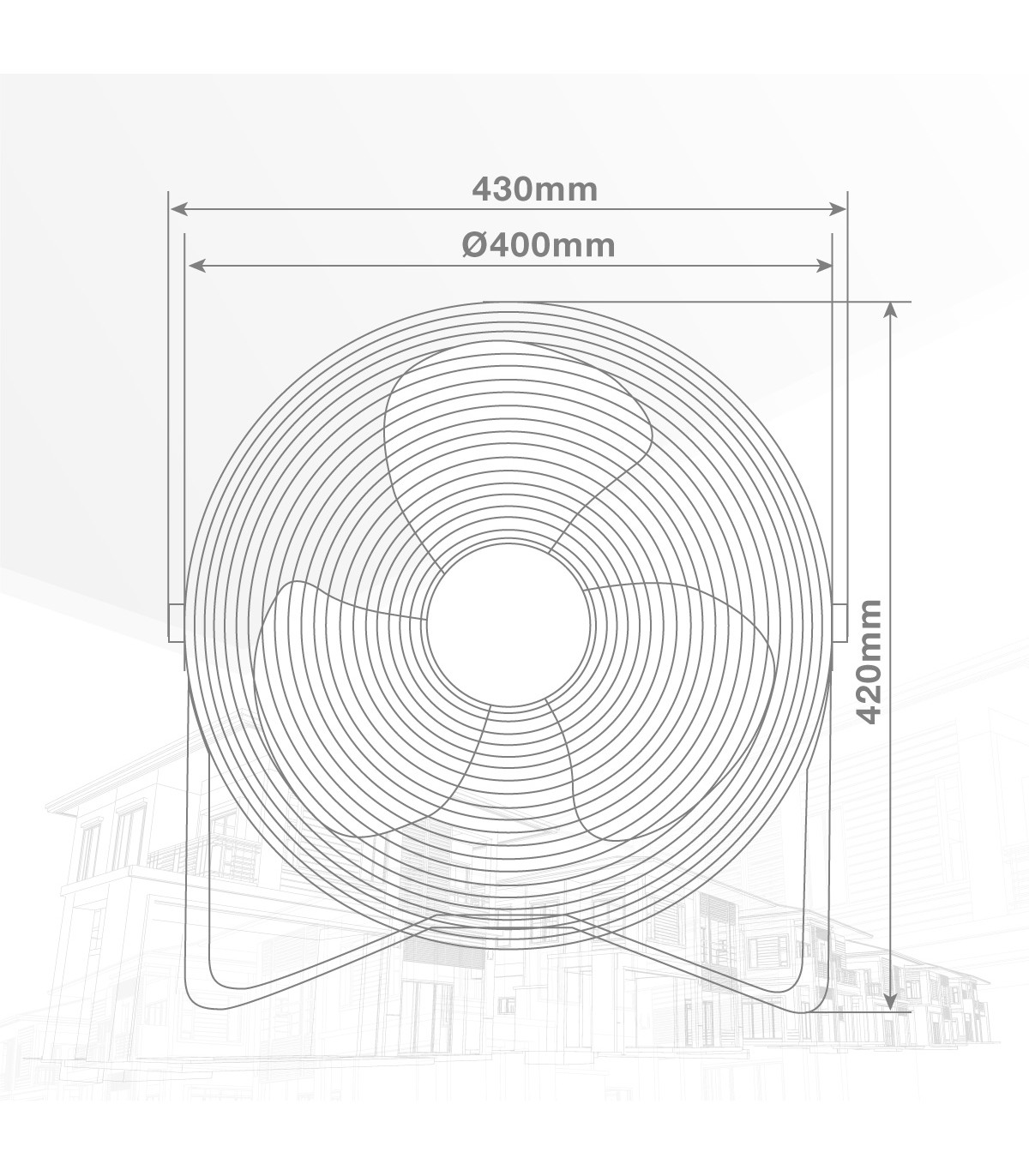 Ventilador Metálico De Suelo Gumba 70W 40cm Cromo