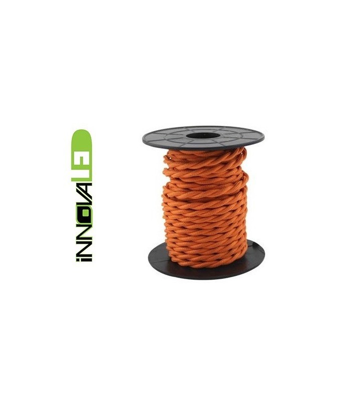Cable Textil Trenzado Naranja 2x0.75mm - Metro