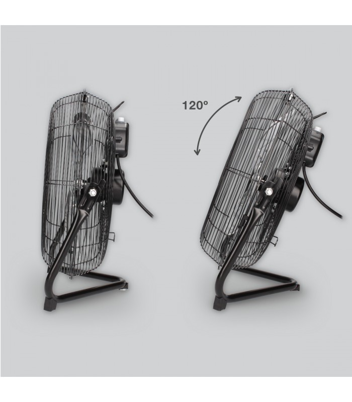 Ventilador Metálico De Suelo Gumba 70W 40cm Negro