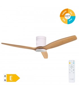 Ventilador Kasama Blanco DC 15W 1534Lm 3 Aspas Haya CCT