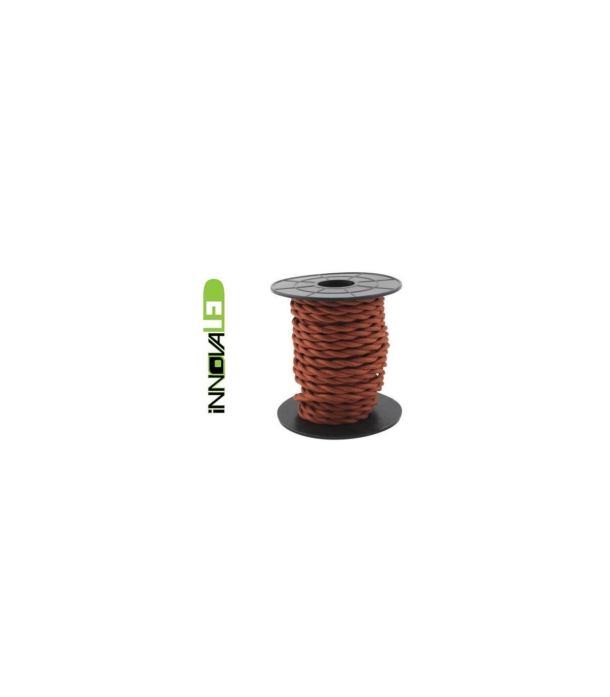 Cable Textil Trenzado Cobrizo/Granate 2x0.75mm - Metro