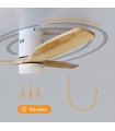 Ventilador Kasama Blanco DC 15W 1534Lm 3 Aspas Haya CCT