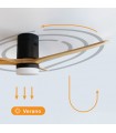 Ventilador Kasama Negro DC 15W 1534Lm 3 Aspas Haya CCT