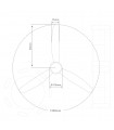 Ventilador Kasama Niquel DC 15W 1534Lm 3 Aspas Haya CCT