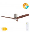 Ventilador Kasama Niquel DC 15W 1534Lm 3 Aspas Roble CCT