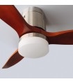 Ventilador Kasama Niquel DC 15W 1534Lm 3 Aspas Roble CCT