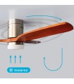 Ventilador Kasama Niquel DC 15W 1534Lm 3 Aspas Roble CCT