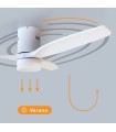 Ventilador Kasama Blanco DC 15W 1534Lm 3 Aspas Blanco CCT