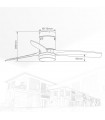 Ventilador Kasama Blanco DC 15W 1534Lm 3 Aspas Blanco CCT