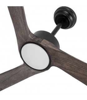 Ventilador de Techo ORINOCO Negro DC 24W 2424Lm 3 Aspas Roble CCT
