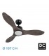 Ventilador de Techo SEGRE Negro DC 24W 2424Lm 3 Aspas Roble CCT