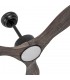 Ventilador de Techo SEGRE Negro DC 24W 2424Lm 3 Aspas Roble CCT