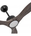 Ventilador de Techo SEGRE Negro DC 24W 2424Lm 3 Aspas Roble CCT