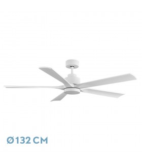 Ventilador de Techo CAIRO Blanco DC 24W 2400Lm 5 Aspas Blanco CCT