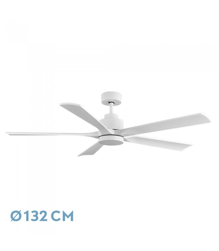 Ventilador de Techo CAIRO Blanco DC 24W 2400Lm 5 Aspas Blanco CCT