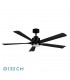 Ventilador de Techo CAIRO Negro DC 24W 2400Lm 5 Aspas Negro CCT