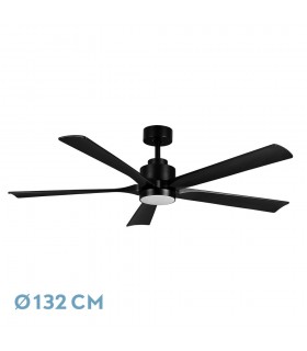 Ventilador de Techo CAIRO Negro DC 24W 2400Lm 5 Aspas Negro CCT
