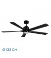 Ventilador de Techo CAIRO Negro DC 24W 2400Lm 5 Aspas Negro CCT