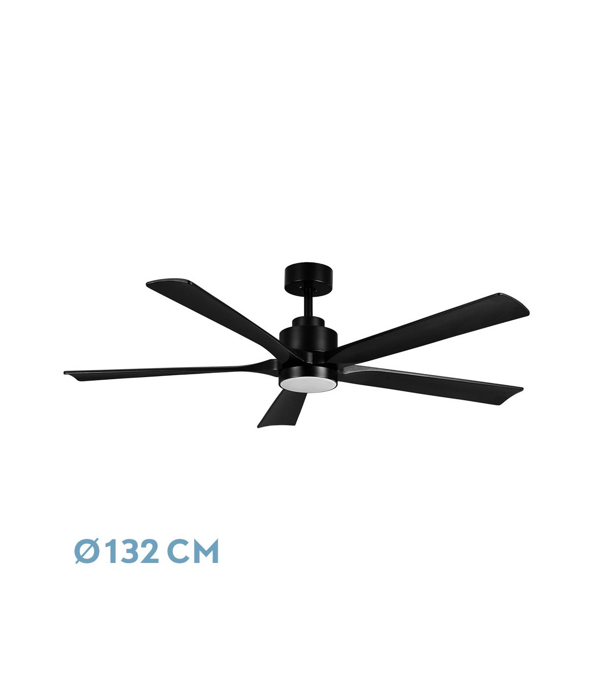 Ventilador de Techo CAIRO Negro DC 24W 2400Lm 5 Aspas Negro CCT