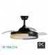 Ventilador Emperador DC 72W 7200Lm 3 Aspas Negro/Haya CCT
