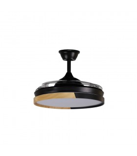 Ventilador Emperador DC 72W 7200Lm 3 Aspas Negro/Haya CCT