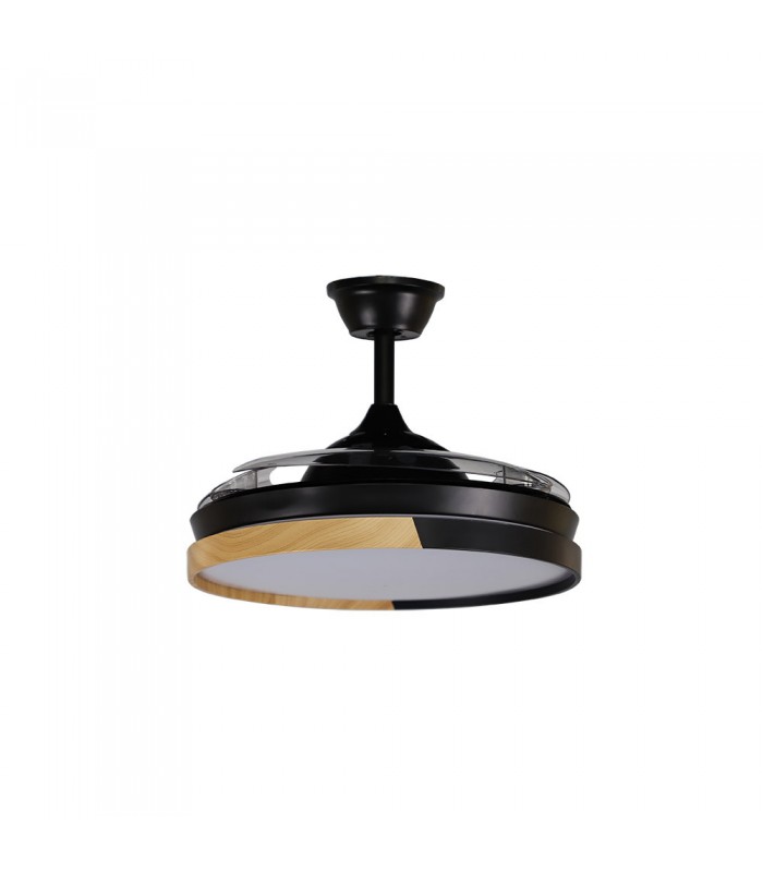 Ventilador Emperador DC 72W 7200Lm 3 Aspas Negro/Haya CCT