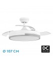 Ventilador Olimpia DC 72W 7200Lm 3 Aspas Blanco/Gris CCT