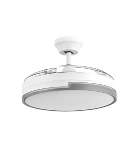 Ventilador Olimpia DC 72W 7200Lm 3 Aspas Blanco/Gris CCT