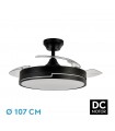 Ventilador Olimpia DC 72W 7200Lm 3 Aspas Negro CCT